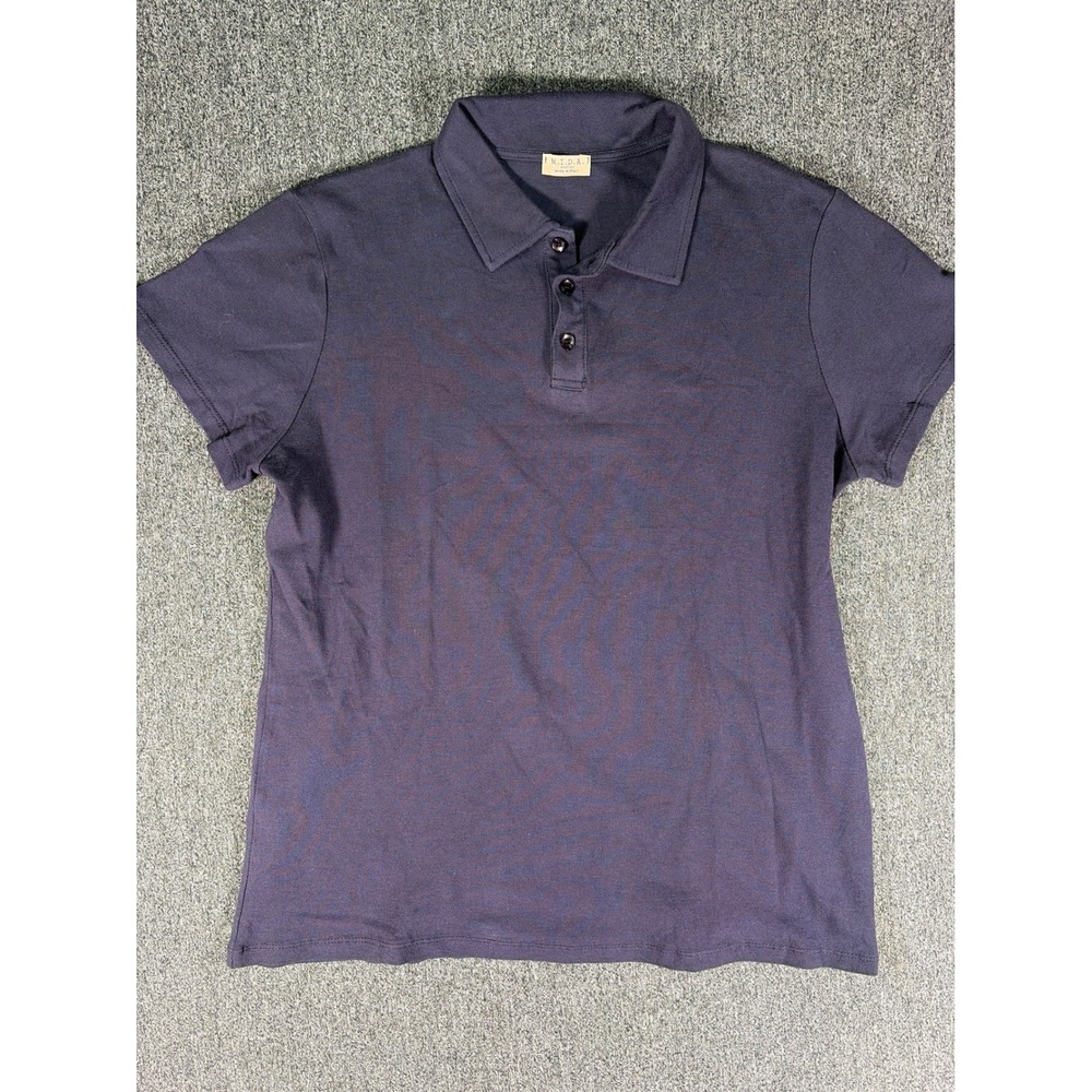 M.I.D.A. Undici Navy Blue Cotton Pique Polo Shirt Made in Italy XL